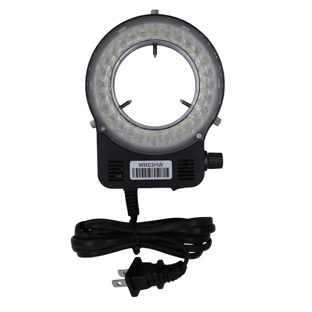 Industrial AC 90-240V LED Ring Light 56 LED Bubbles Adjustable Magnifier Light Dimmable Illuminator Lamp Monocular