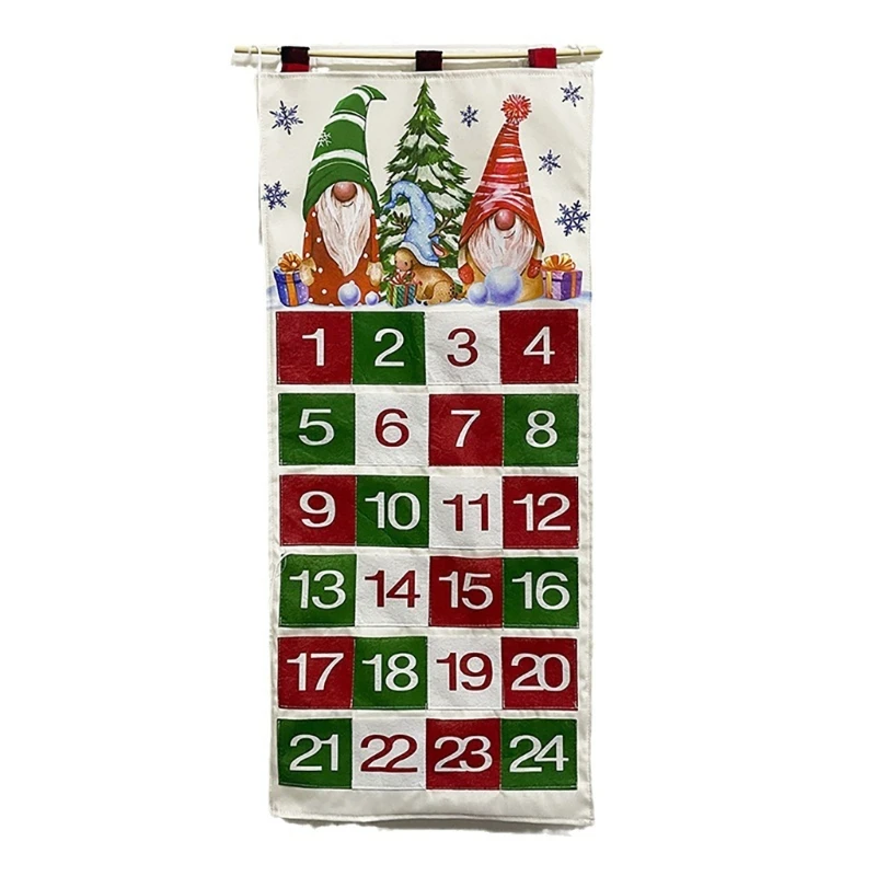 

Fillable Advent Calendar Christmas Advent Calendar with 24 Pockets Fabric Empty Advent Calendar Hanging Ornaments