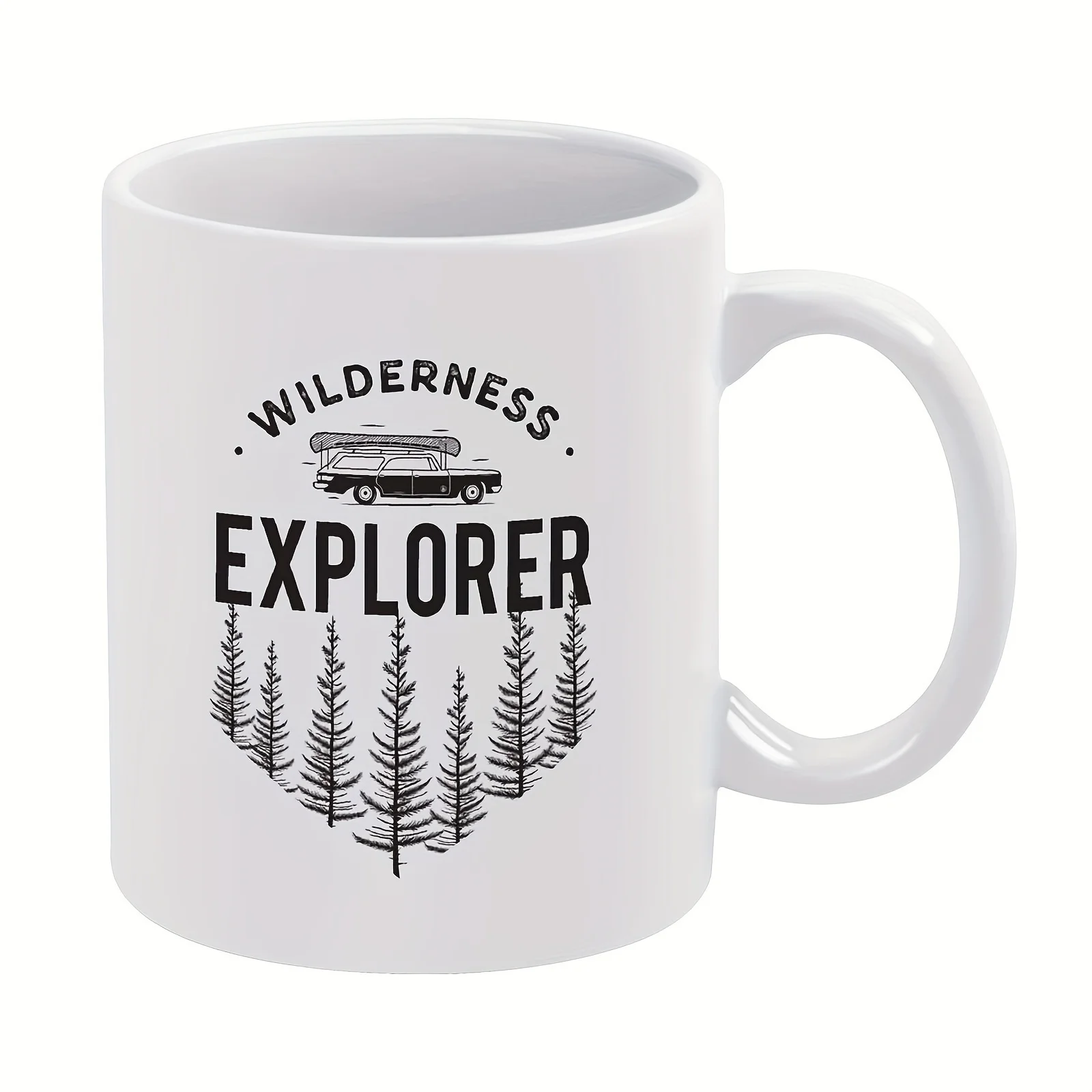 11oz Ceramic Coffee Mug - Reusable, Insulated Wilderness Explorer Cup Multipurpose, Ideal for Gift  Hand Wash Only  Unique