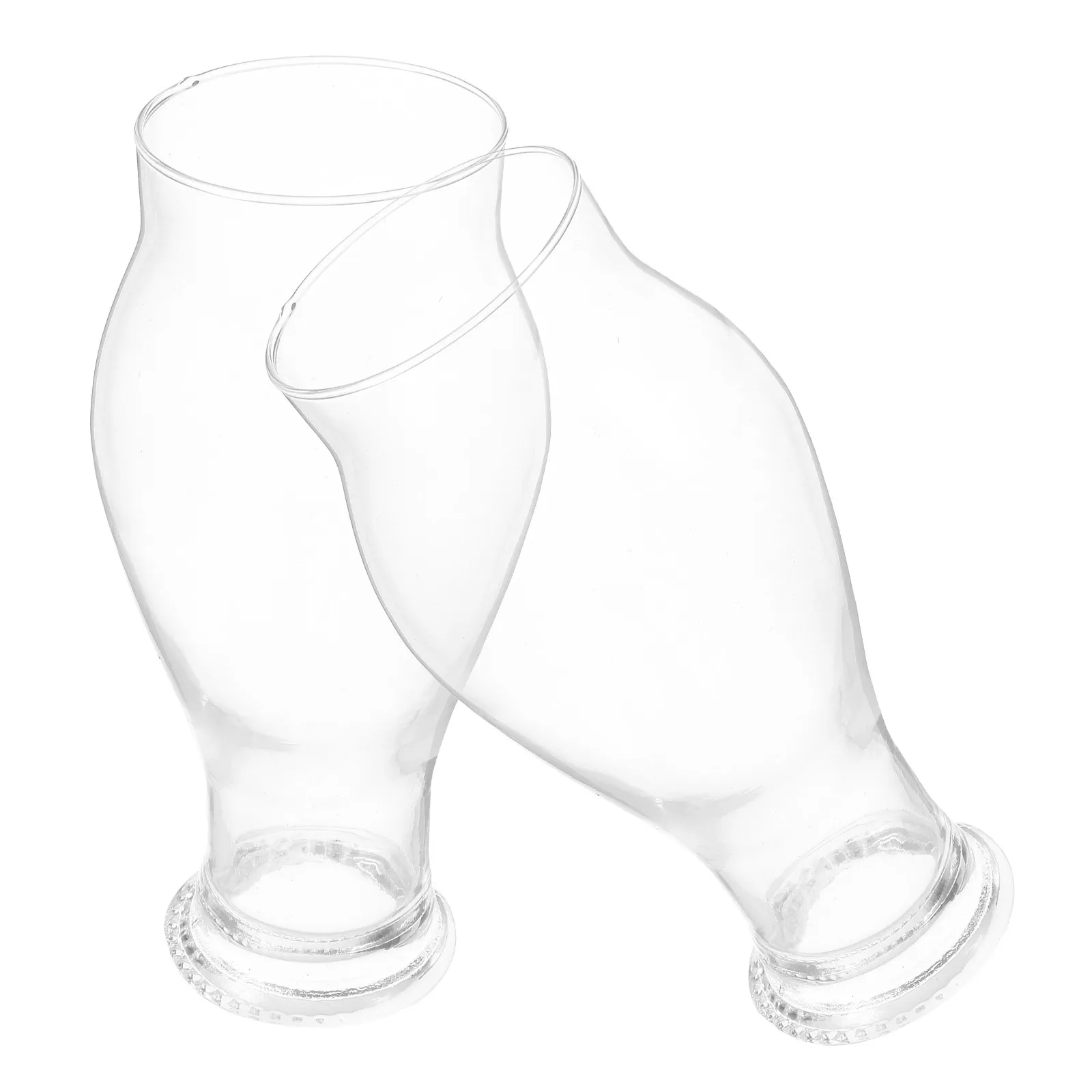 

2Pcs Clear Glass Oil Lamp Chimney Replacement Sturdy Four-Claw Lampshade Windproof Lamp Cover for Traditional Portable