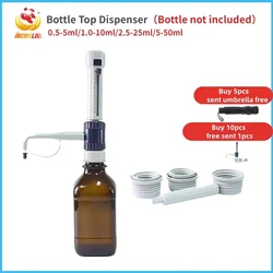 WEIAI Bottle Top Dispenser 0.5-50ml Lab Liquid Handling Machine Bottle Dispenser Adjustable GL45