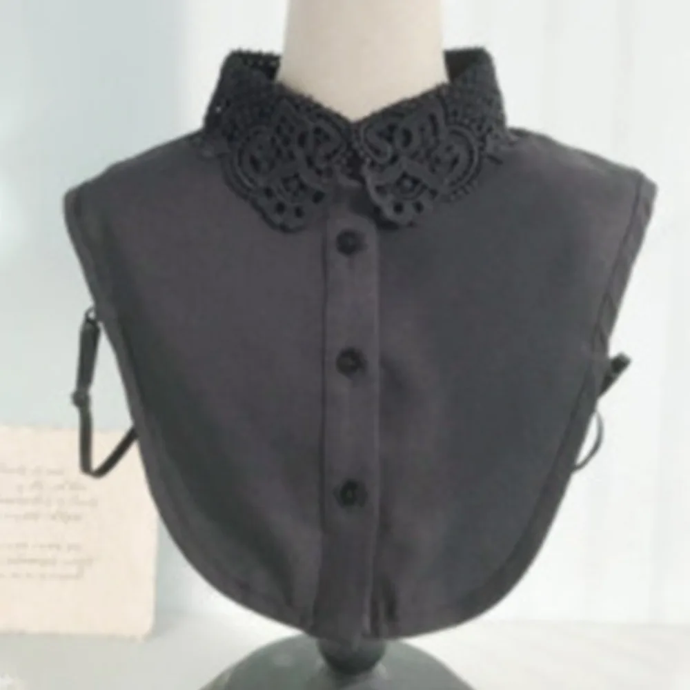 

Exquisite Chiffon Fake Lace Collar Flower Design Detachable Lapel Collar Elegant Lace Neckline for Women Girls