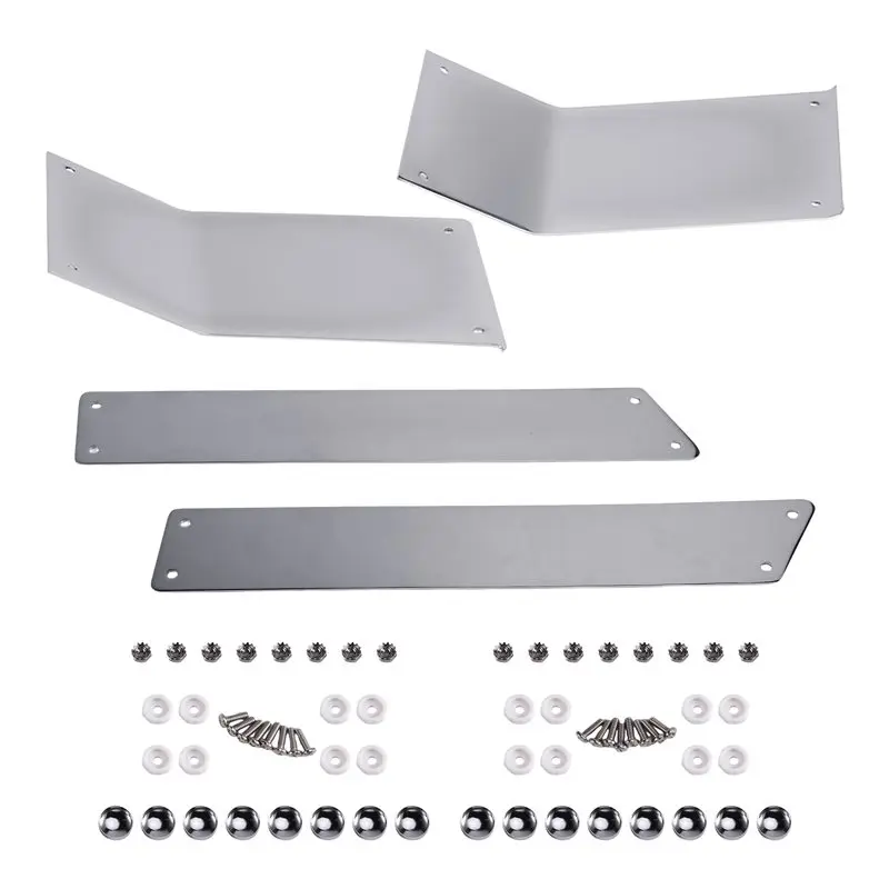 NEW HOT In Stock-Chrome Saddlebag Kick Plates+ Side Cover Scuff Plate With Screw Kit For Honda For GL1500A GL1500SE 1500 Goldwin view 3