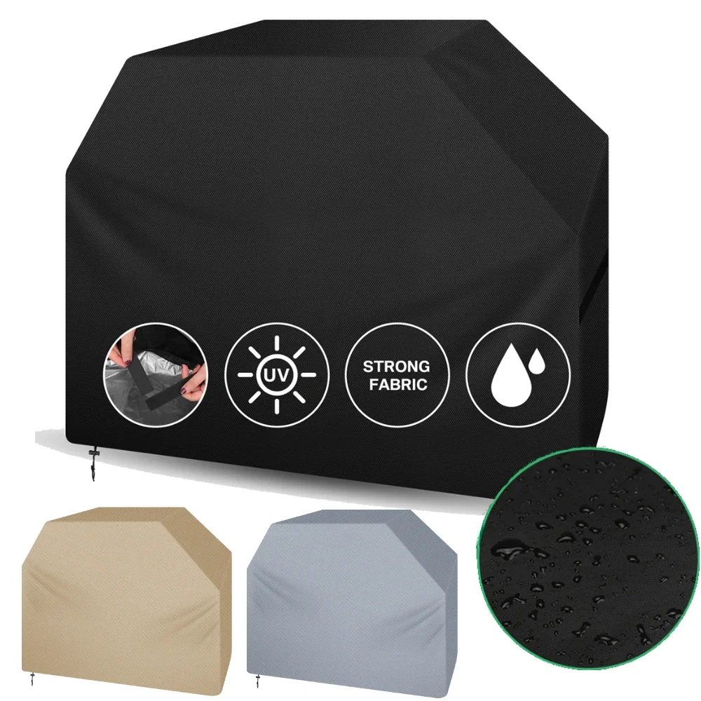 

BBQ Cover Outdoor Dust Waterproof Windproof Weber Heavy Duty Grill Cover Rain UV Protective Outdoor Large Grill Cover Bbq light