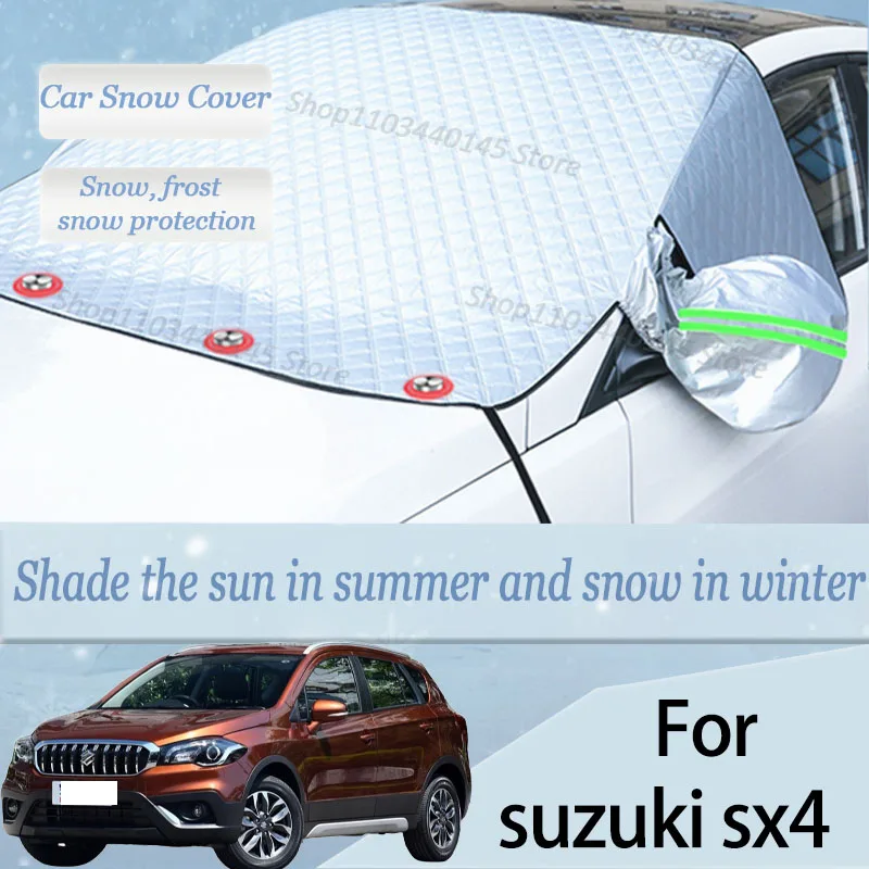 

For suzuki sx4 car Snow Windscreen, Snow, Frost, Dust and UV Visor, Winter car clothing, thick magnetic