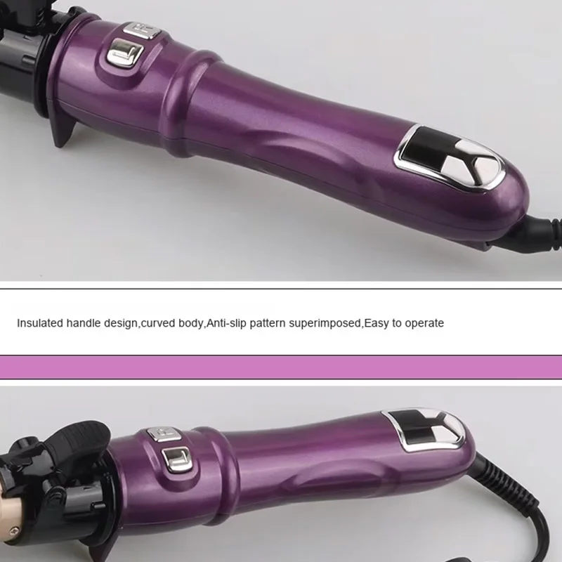 เครื่องม้วนผมอัตโนมัติ ไม่ทำให้ผมเสีย เครื่องม้วนผมแบบเซรามิก แลกเปลี่ยนความร้อน ทรงลูกแพร์ ปริมาณมาก