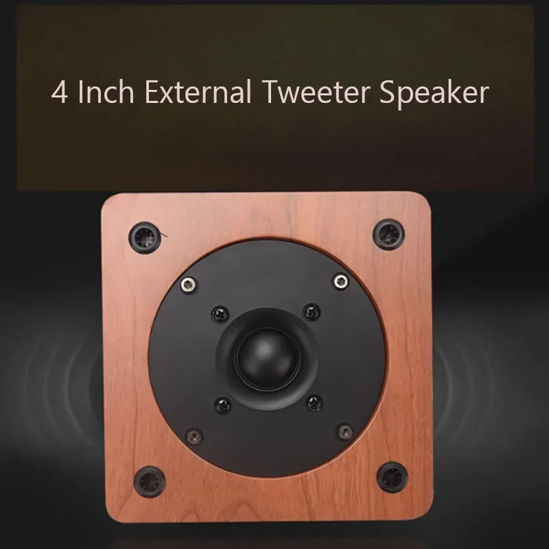 Silk Film Woodiness Loudspeaker HIFI Sound Box 4 Inch Passive Tweeter Speaker 8 Ohm External Treble Speakers 25 Core