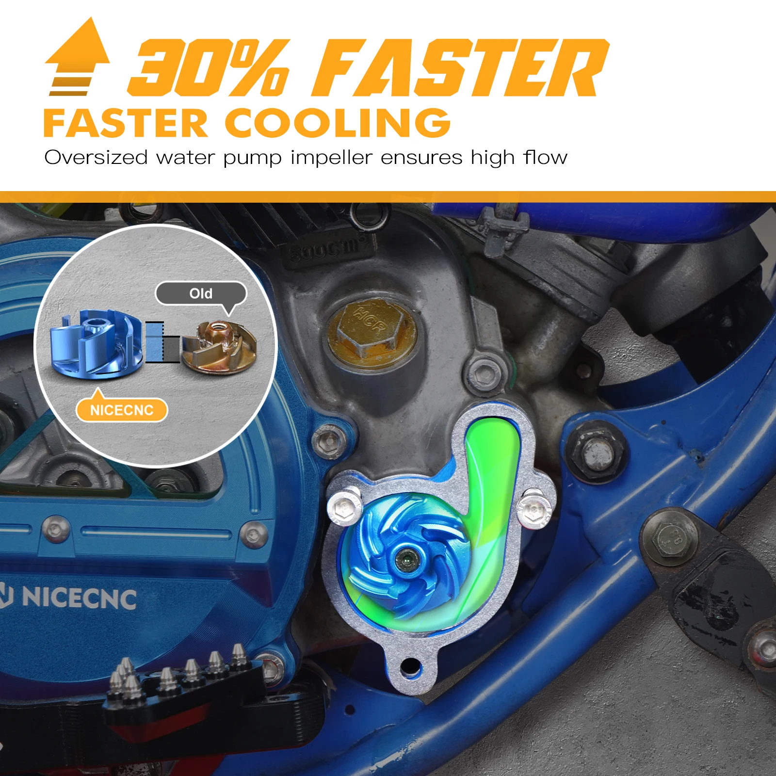 NICECNC For Yamaha YZ85 2002-2018 2017 2016 2015 2014 2013 YZ 85 Motocross Water Pump Impeller Cooler Water Pump Guard Cover Kit