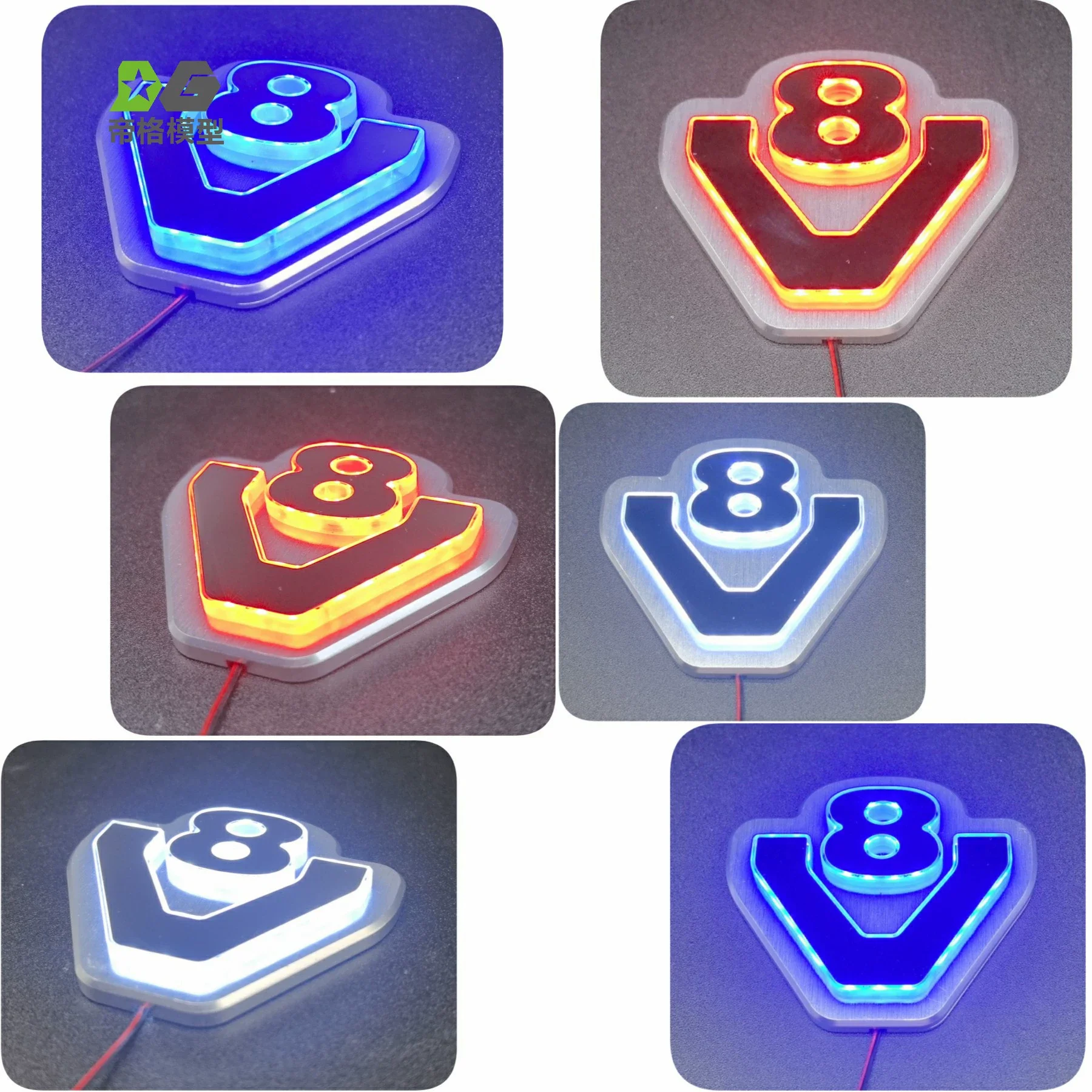 

RC LED Sign Light Logo Light For Tamiya Tractor Head 1/14 V8 Car Emblem 56371 770S For MAN Background Wall Light Box