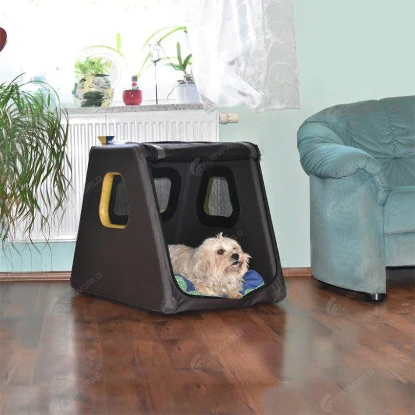 Funworldsport New Drop Stitching Pvc Inflatable Dog Kennel Carrier Pet Cat Travel Bag Foldable For Small Dogs