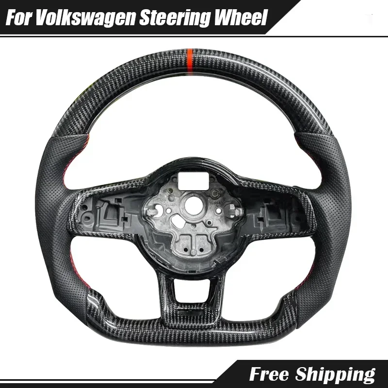 

Carbon Fiber Sport Style Steering Wheel Carbon Fiber Button Frame For VW Golf 6 Golf 7 R MK6 MK7 GTI R R-line Car Accessories