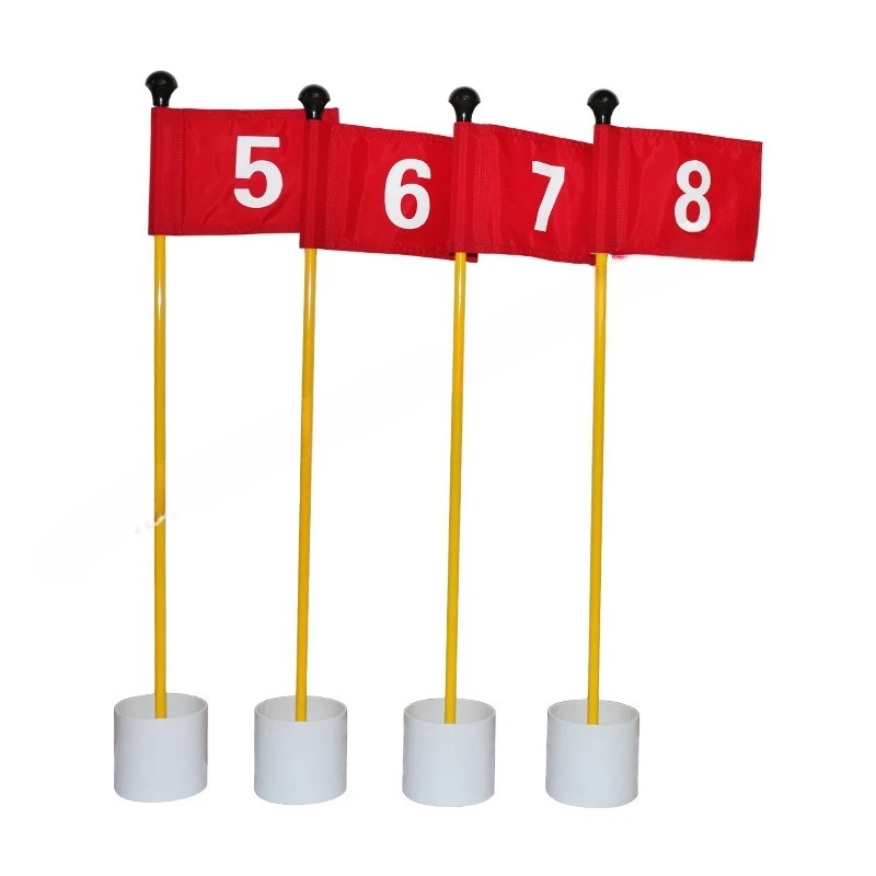 Golf Premium Green Flagpole No. 1--18 Nylon Digital Flag Golf Course Supplies Flagpole Hole Cup Set