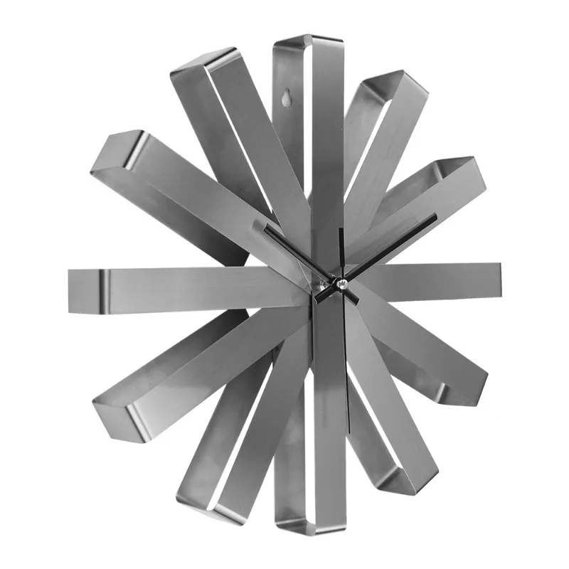 Metal Wall Clock Creative Pointer Large 3D Wall Clocks Simplicity Art Shaped Stainles Steel Clock Modern Living Room Home Decor