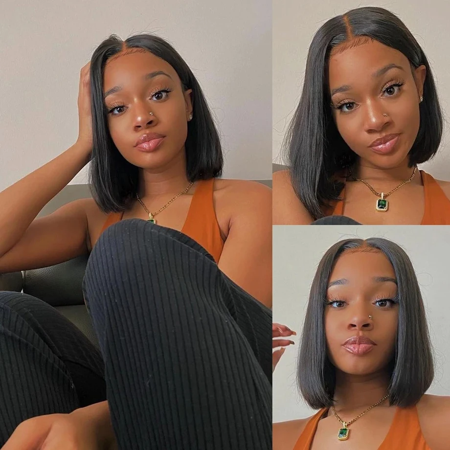 5x5 Closure Lace Frontal Bob Wigs Brazilian Glueless Wig Human Hair on Sale Straight 4x4 Closure Lace Front Wig For Women Choice