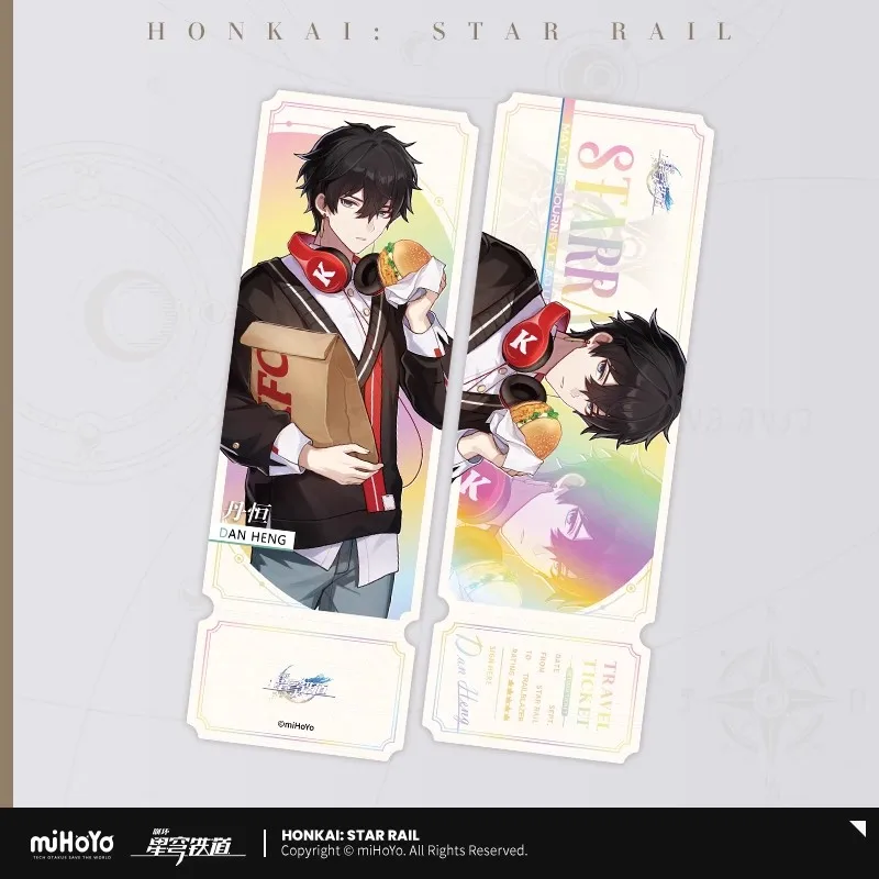 MiHoYo Honkai officiel: StarRail Set Sail for Flavor Series Ticket de Collection Laser, accessoires d'anime authentiques, accessoires de jeu