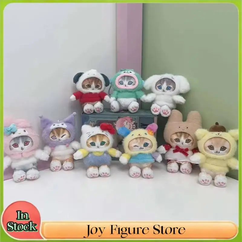 

New Mofusand Shark Cat Plush Keychain Anime Cartoon Plush Backpack Pendant Soft Stuffed Animal Charm Cat Figure Plush Toys Gift
