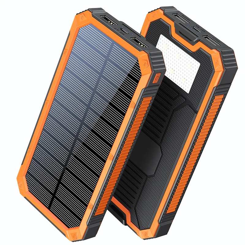 

Solar Power Bank 20000mAh with LED SOS Light Portable Charger Powerbank for iPhone Samsung Huawei Xiaomi External Spare Battery