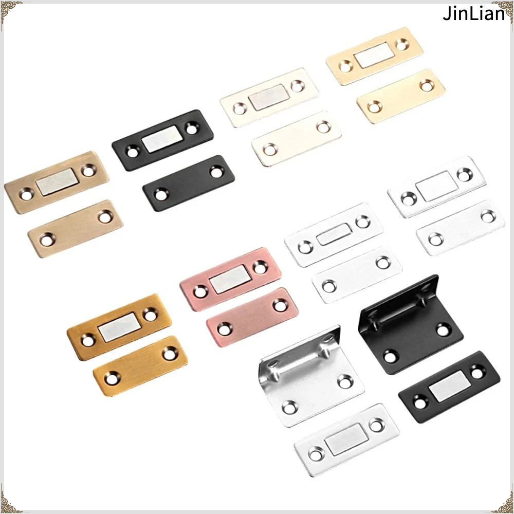 Cupboard Cabinet Door Ultra Thin Magnetic Catches Hidden Sliding Door Stop Suction Adhesive&Screws Strong Magnetic Latch Closure