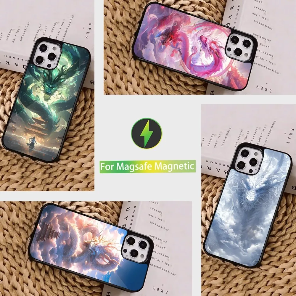 Fashion Ferocious Dragon Phone Case  For iPhone 16,15,14,13,12,11,Pro,Max,Plus,Mini, Magsafe,Magnetic Wireless Charging Case