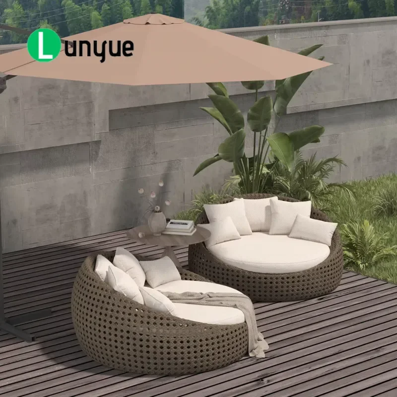 Modern Aluminum Outdoor Patio Loungers Sunbeds Stylish Poolside Sunbathing Furniture Durable Weather Resistant Garden Deck