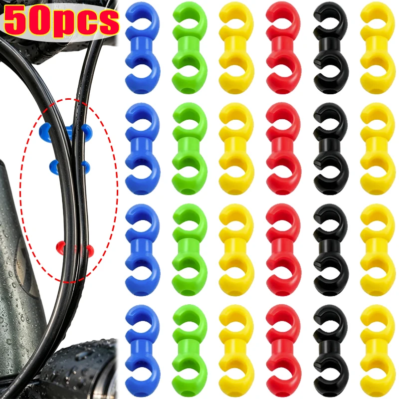 Car Modification Double Hole Cable Fastener Automotive Cable Management Clip Retainer for Harness & Hose Arrangement 20/50pcs