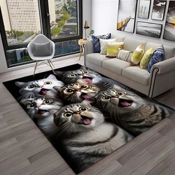 Cute Calico Cat,Garfield Cat,Persian Cat,Ragdoll Cartoon Carpet Rug for Home Living Room Bedroom Sofa Doormat Decor,kid Non-slip