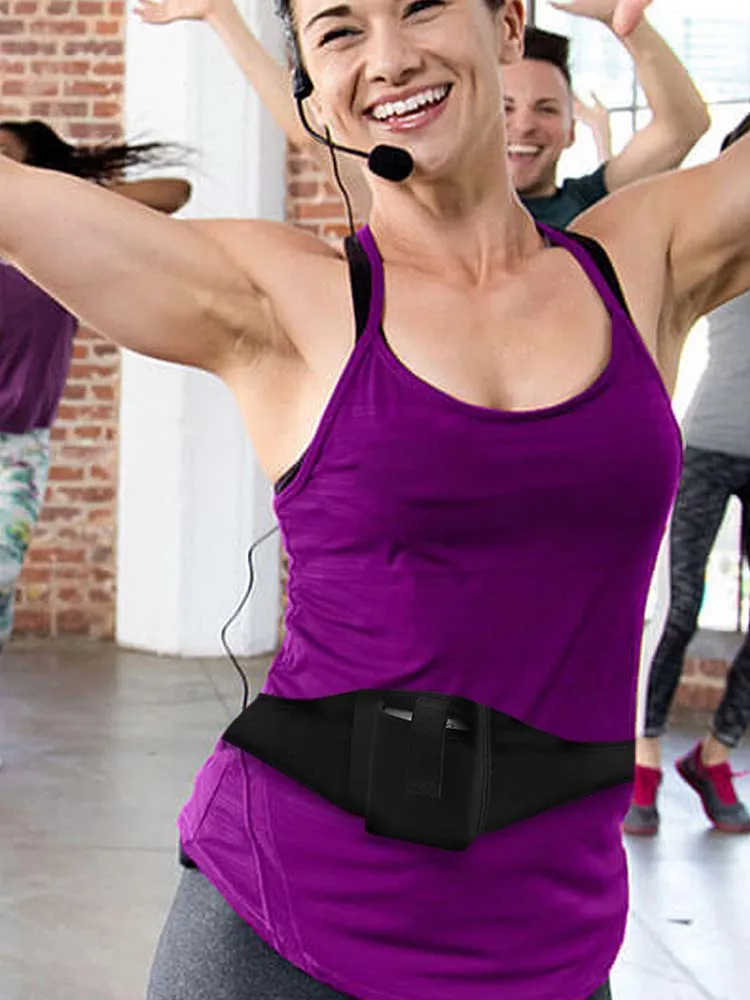 

Поясная сумка для микрофона Tune, поясная сумка, впитывающая пот поясная сумка с динамиком, портативные аксессуары для спортзала для тренировок на открытом воздухе, йоги