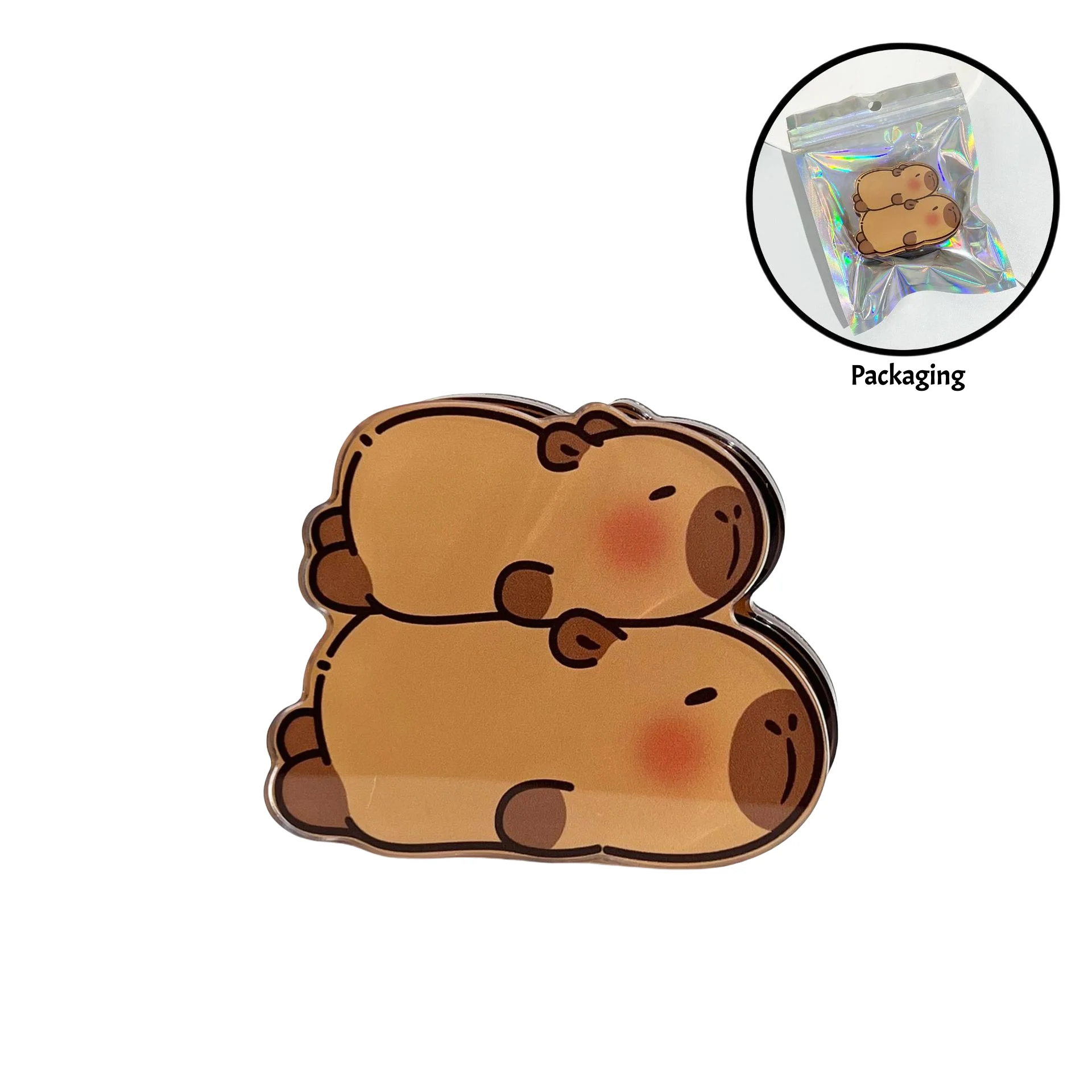 Capybara Magnetic Note Holder Multifunctional Capybara Memo Clip Refrigerator Magnet  Acrylic Capybara Fridge Magnet For
