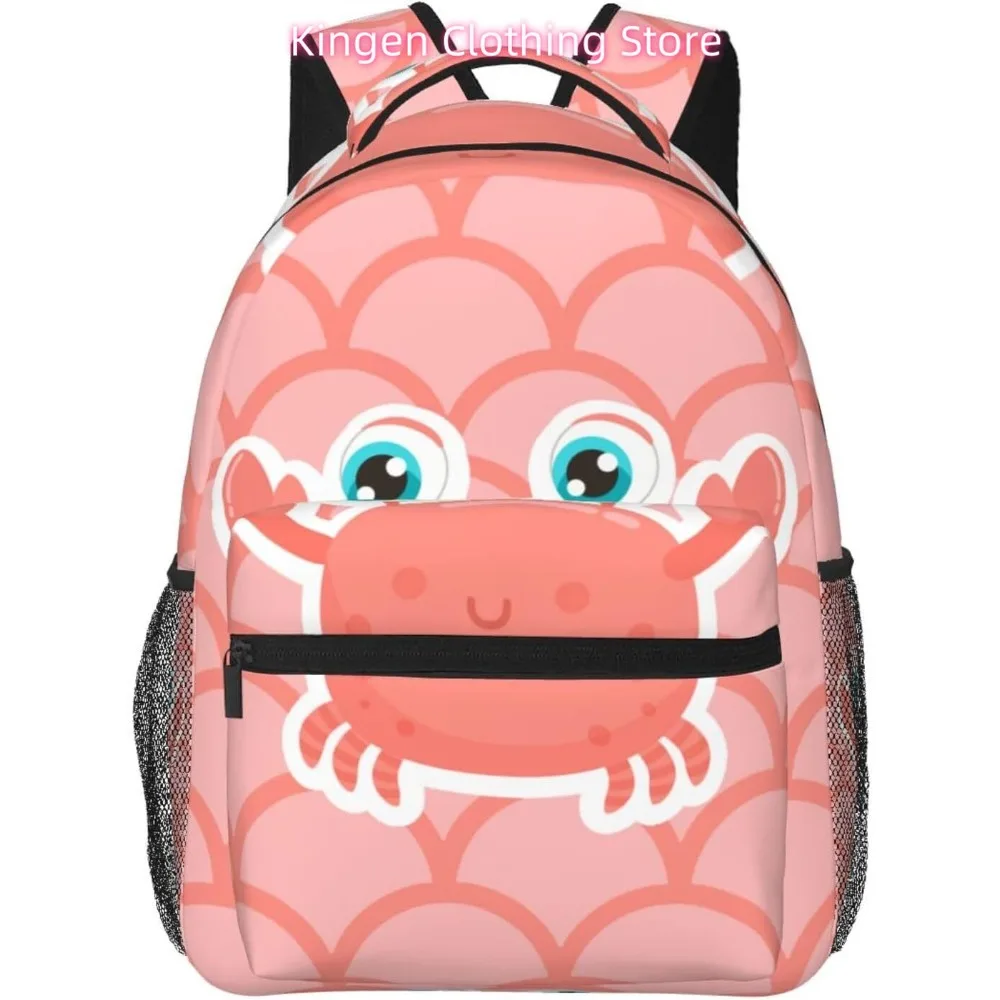 

laptop bag back to school Cute Crab Lightweight Laptop Backpack Lightweight Multipurpose Travel Casual Daypack Unisex College B