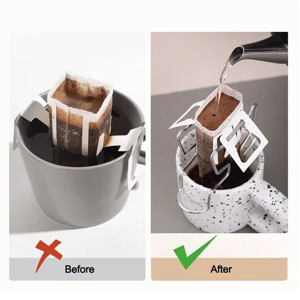 

Portable Reusable Coffee Dripper Holder 304 Stainless Steel Universal Coffee Filter Paper Holder Coffee Filter Shelf