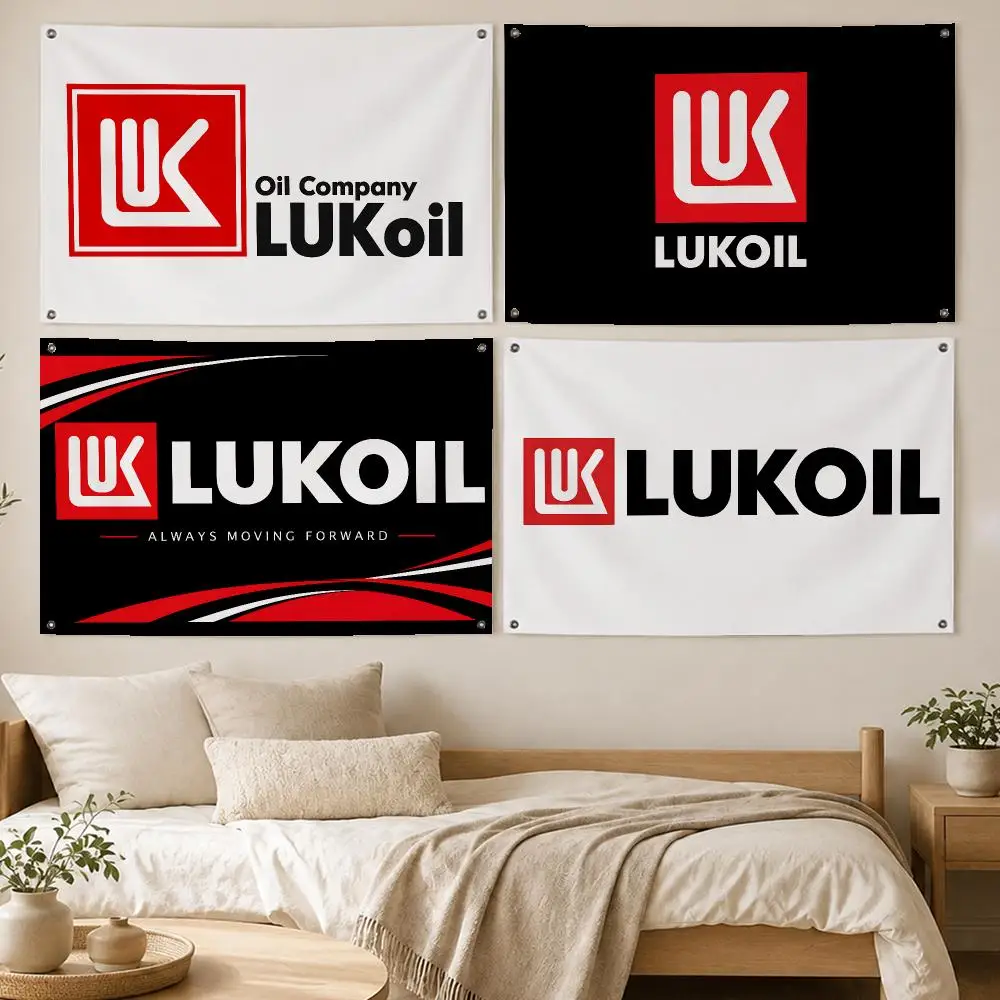 Global Brand Lukoil Flags Room Bedroom Home Outdoor Wall Hanging Concert Printed Background Decoration Art Banne