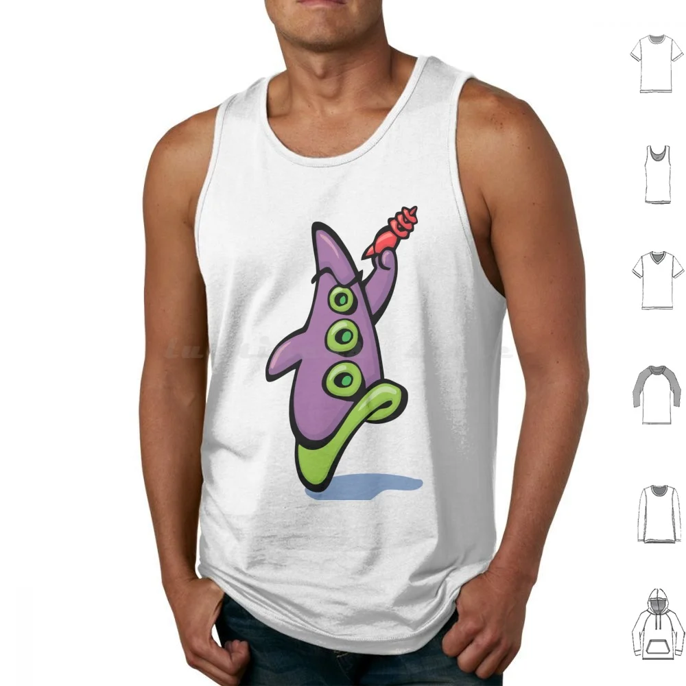 Day Of The Tentacle-Purple Tank Tops Vest Sleeveless Pc Videogame Point And Click Comedy Sprite Pixel Ibm Game Adventure