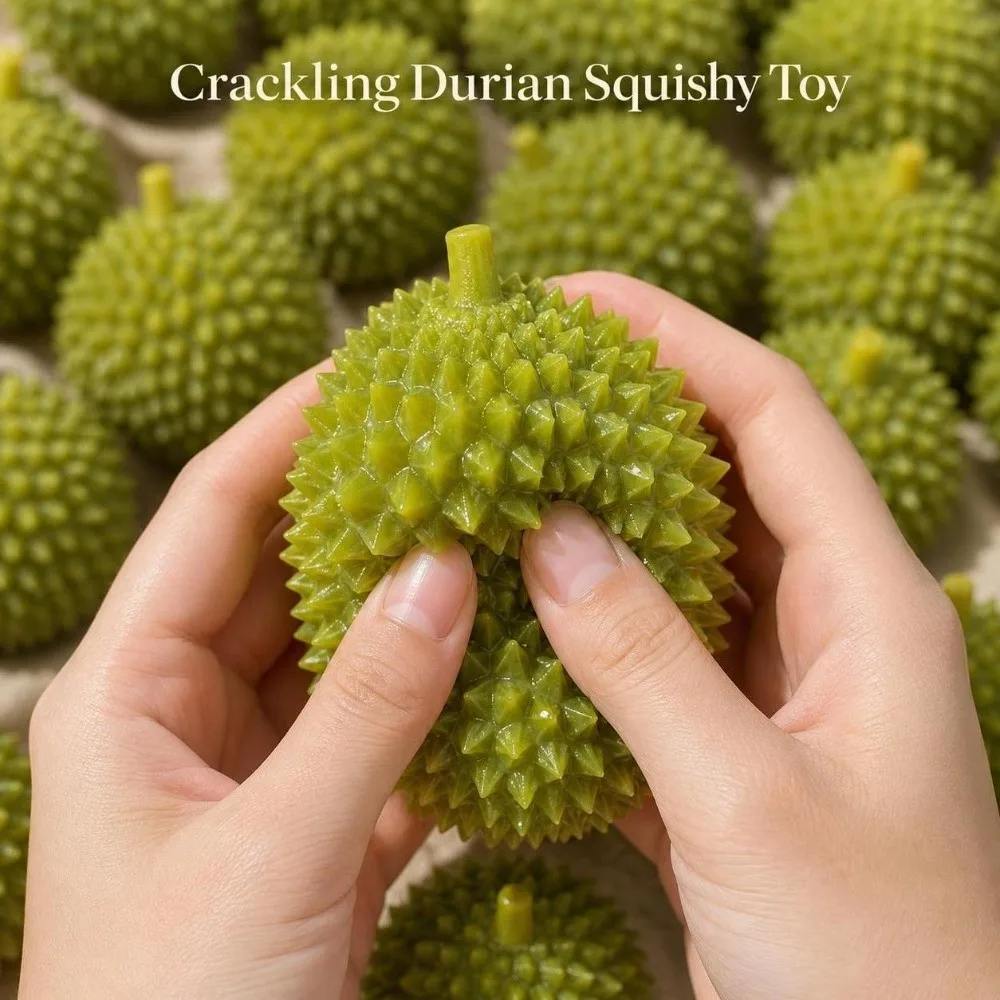Crunchy Simulated Durian Squeeze Toy Color-Changing Soft Crackling Durian Squishy Toy Kneading Hand Relax Durian Stress Ball