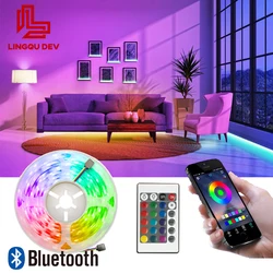 Taśma LED 5V z zdalnym kolorem taśma RGB dekoracja pokoju 5050 LED 10m lampa neonowa Bluetooth TV LED podświetlenie Luces led