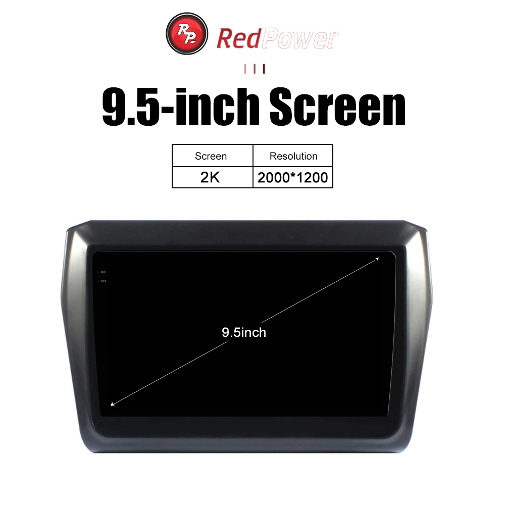 Car Radio 2K redpower HiFi for Suzuki Swift 5 2016 - 2020 9.5 inch Car DVD Radio Android DVD player screen DSP