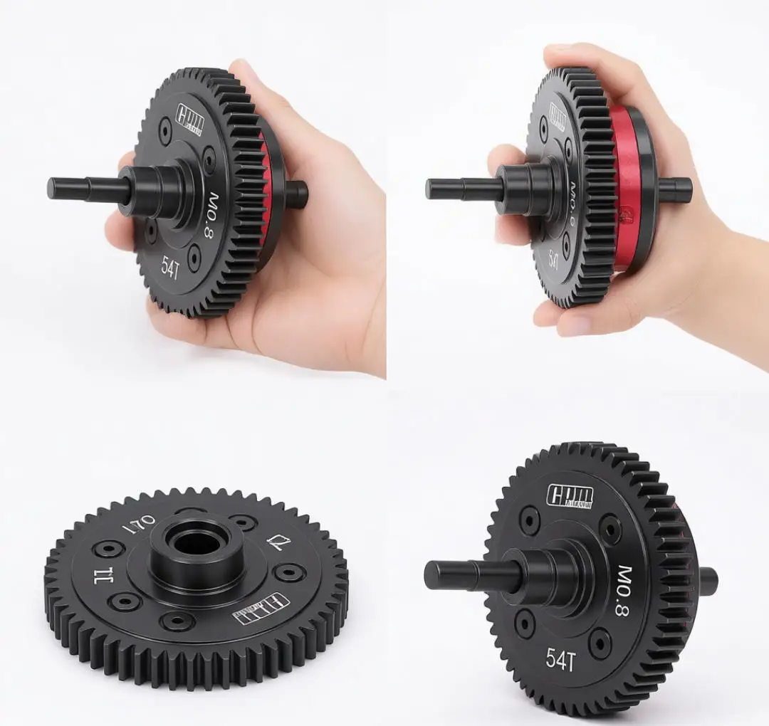 GPM Heavy Duty Center Differential (0.8 Module) for TRAXXAS 1/10 Slash / Rustler 4X4 - Medium Carbon Steel & 7075 Aluminum Alloy