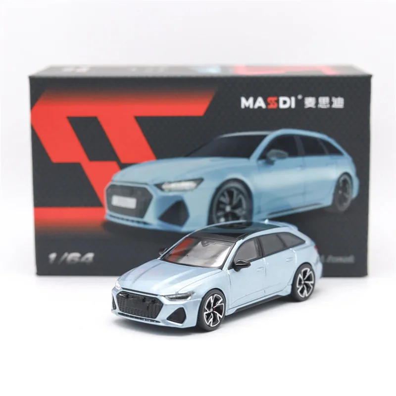 

Литая под давлением модель автомобиля MASDI 1:64 RS6 Avant Ice Blue