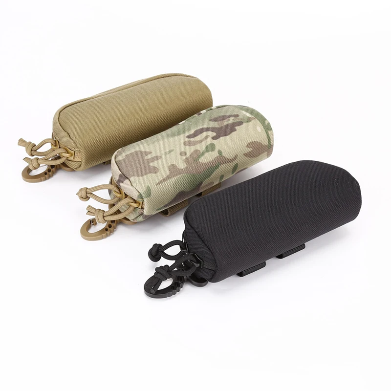 Tactical Nylon Hard Shell Glasses Case With Molle System Protective Box Accessory Bag Sunglasses Bag