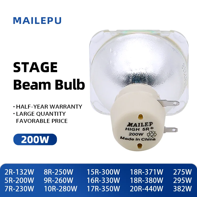 Stage Light 200W 5R / 7R 230W Metal Halide Lamp Moving Beam Lamp 230 Beam Platinum Metal Halogen Lamps Follow Spot