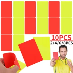 Soccer Referee Red Yellow Card Classic Delicate Texture PVC Soccer Referee Warning Card Football Match Training Referee Supplies