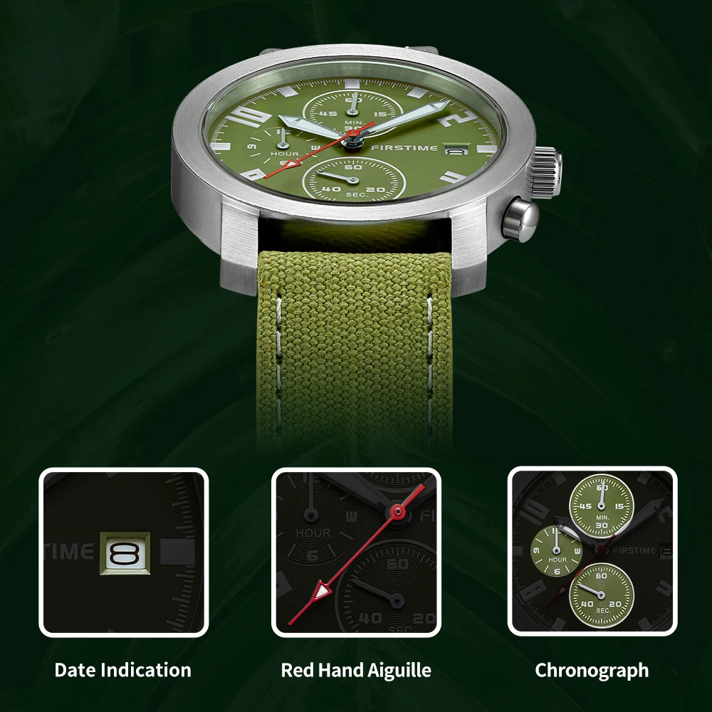 Reloj militar BERNY de 5ATM para hombre, reloj de pulsera de cuarzo con cronógrafo de zafiro, relojes deportivos superluminosos del ejército militar