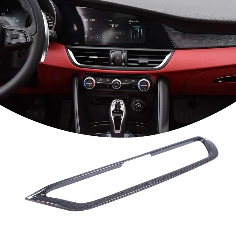 

Car Accessories Suitable For 2017-2020 Alfa Romeo Giulia Car Center Console Air Vent Frame Cover Trim Real Carbon Fiber Interior