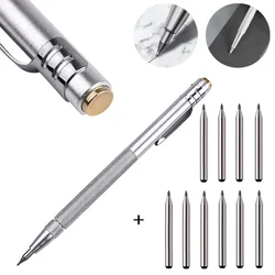 11PCS Alloy Scribe Pen Carbide Scriber Pen Metal Wood Glass Tile Cutting Marker Pencil Metalworking Woodworking Hand Tools