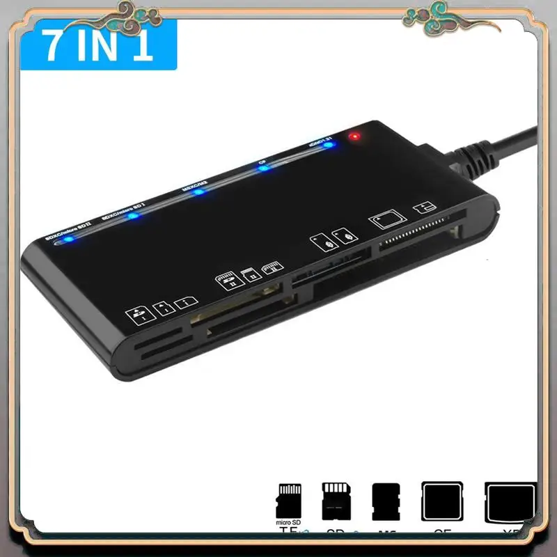 Durable Laptop Accessories USB 3.0 Multi Functional Card Reader CF/XD/MS/SD/TF Card 7 In 1. USB Card Reader