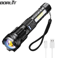 BORUiT 30W Wainlight NM1 LED Powerful 2600mAh Flashlight Type-c Rechargeable Zoomable Torch Waterproof Camping Hunting Lantern