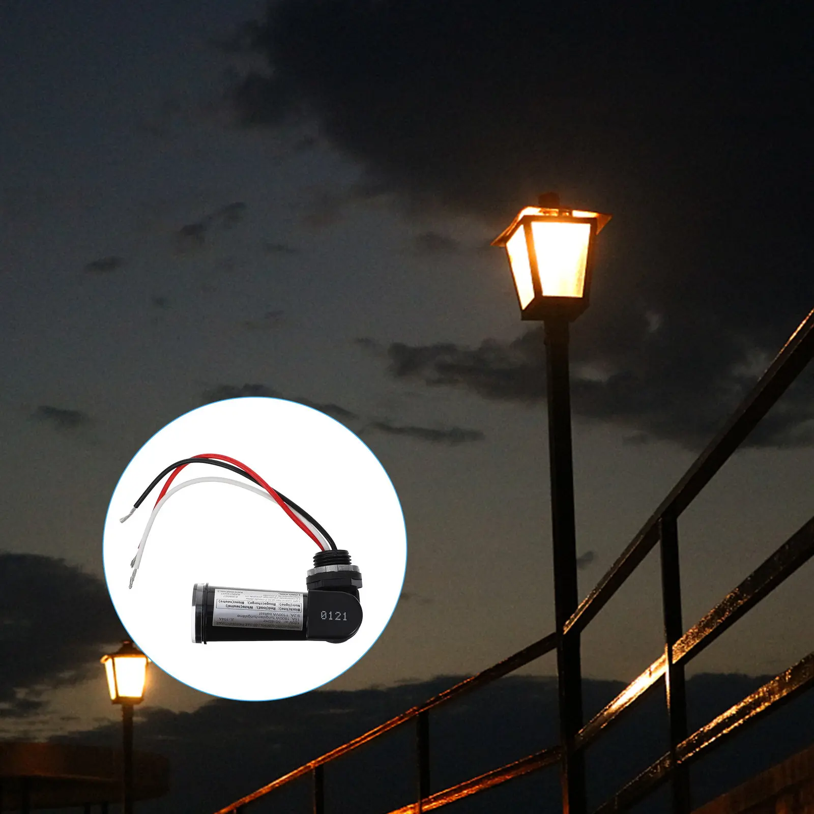 

Outdoor Light LED Photocell Sensor Switch Waterproof Photoelectric Sensor Auto Lighting Control for Street Passage Doorway