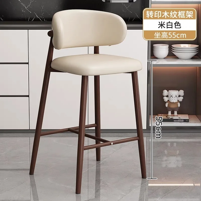 Hochstuhl, leichter Luxus-Barstuhl, schmiedeeiserner Stuhl, Café-Hocker, Insel moderner einfacher Barstuhl