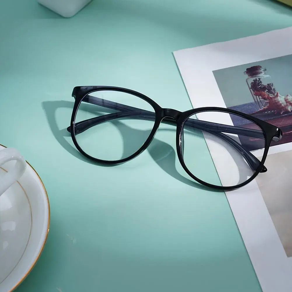 إطار نظارات كمبيوتر شفاف للنساء والرجال مضاد للضوء الأزرق نظارات دائرية نظارات تعتيم عدسات النظارات البصرية #4