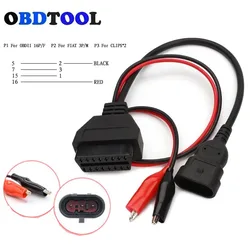 Obd Plug 3PIN Obd2 Connector Adapter for FIAT 3 Pin To 16 Pin Auto ELM327 Car Scanner Connector for Fiat 3pin Diagnostic Cable