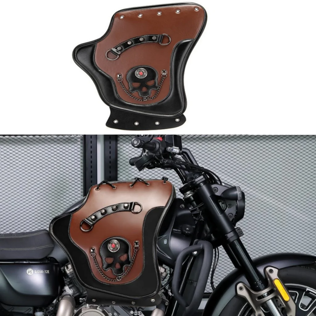 Universal Leather Motorcycle Exhaust Heat Shield Anti Scald Guard Long Distance Riding For Harley Sportster Modified Accessories